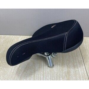 Schwinn Bike Seat Foam Comfort Breeze Extra Wide Saddle Black Cruise Fit SPRING